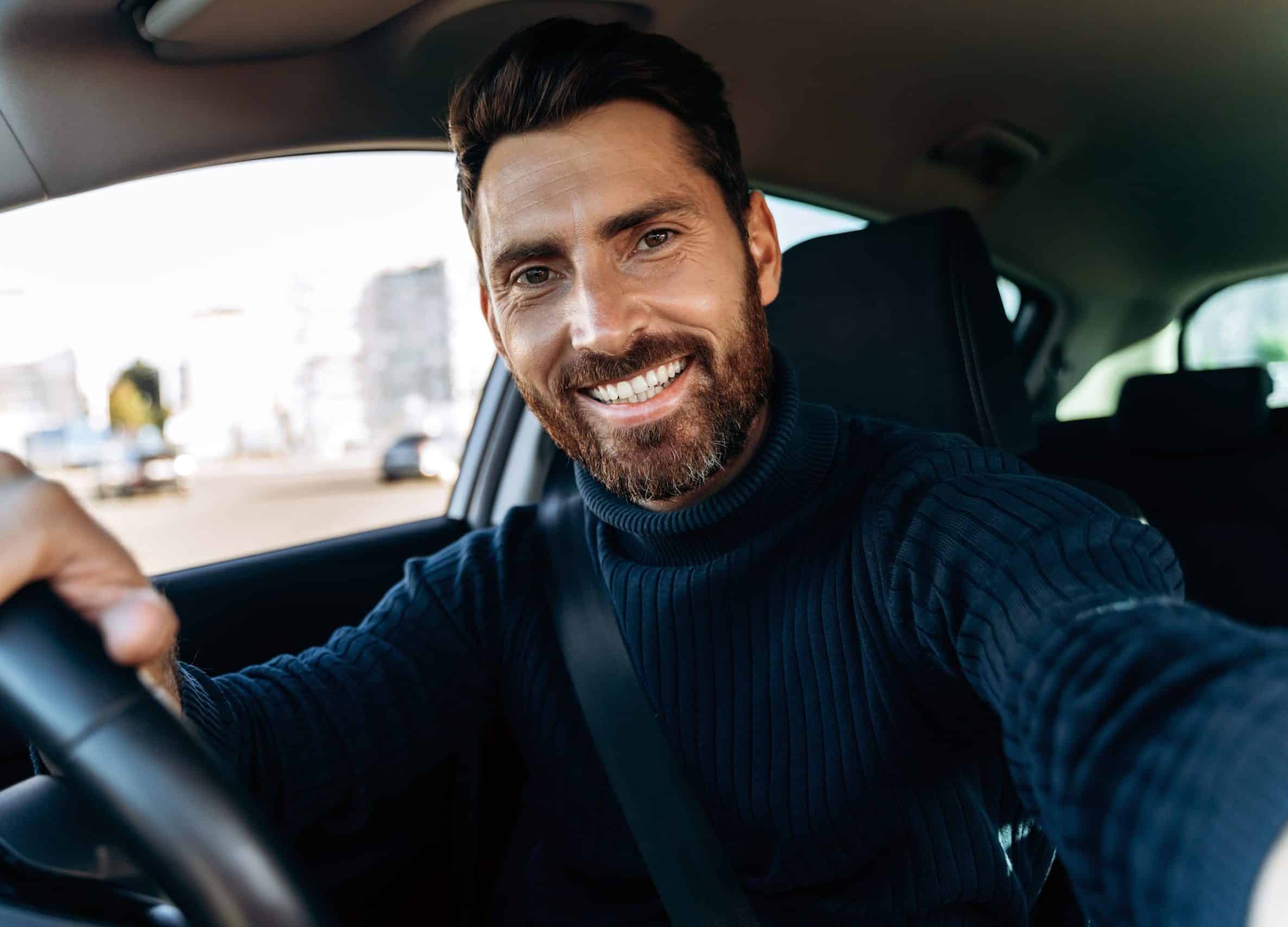 Great,Selfie.,Handsome,Bearded,Man,Holding,Camera,And,Making,Selfie